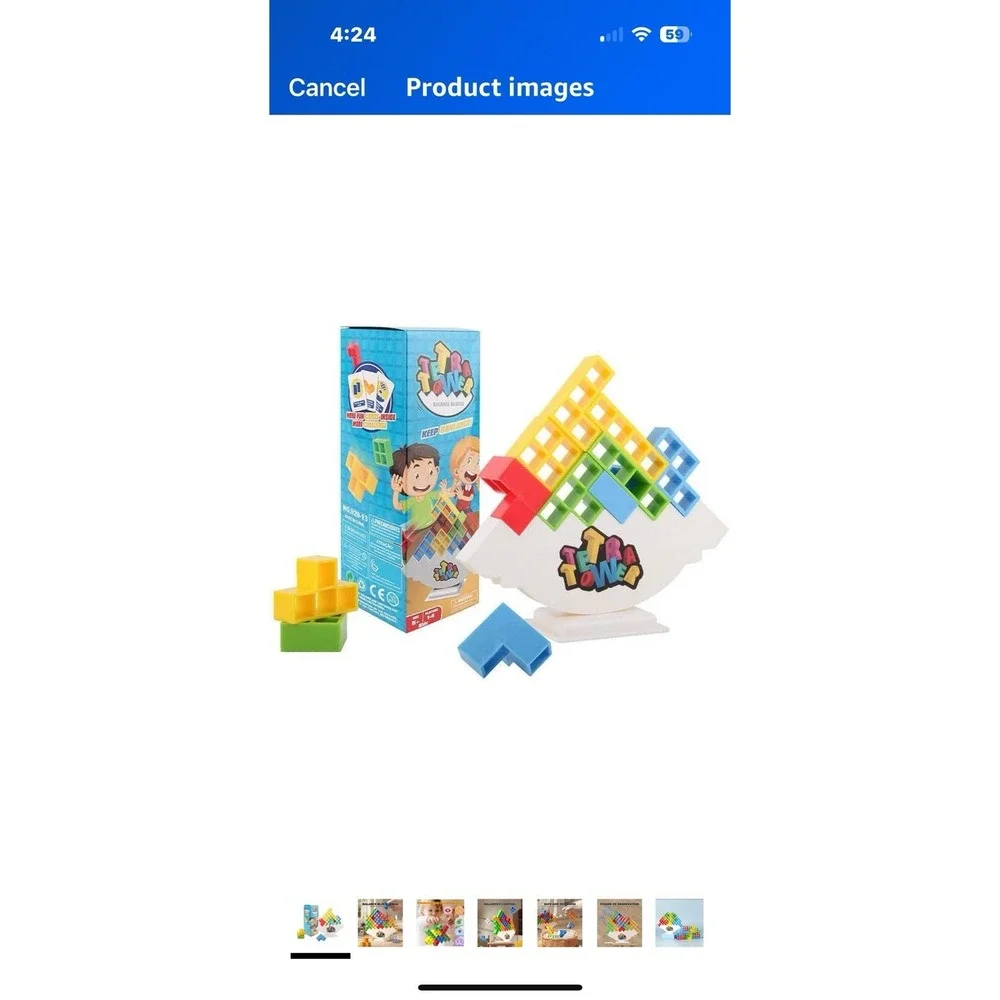 48PCS Tetra Tower Balance‎ Stacking Blocks Puzzle Kids Game Family Educational
